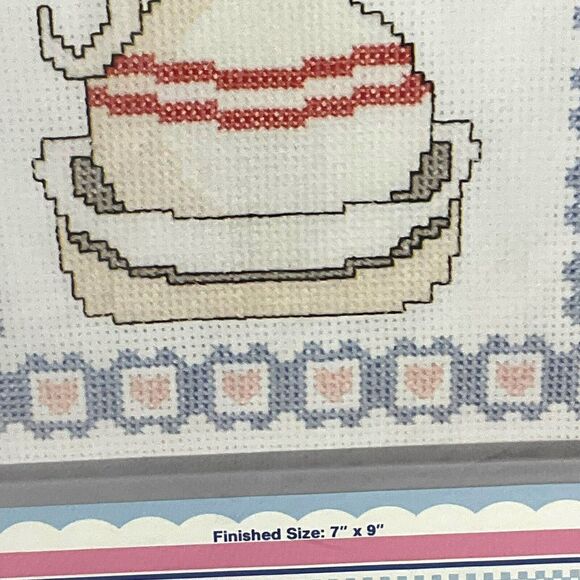 The New Berlin Co. Counted Cross Stitch Kit #2495 Pitcher with Pansies 7” x 9” - Picture 4 of 6